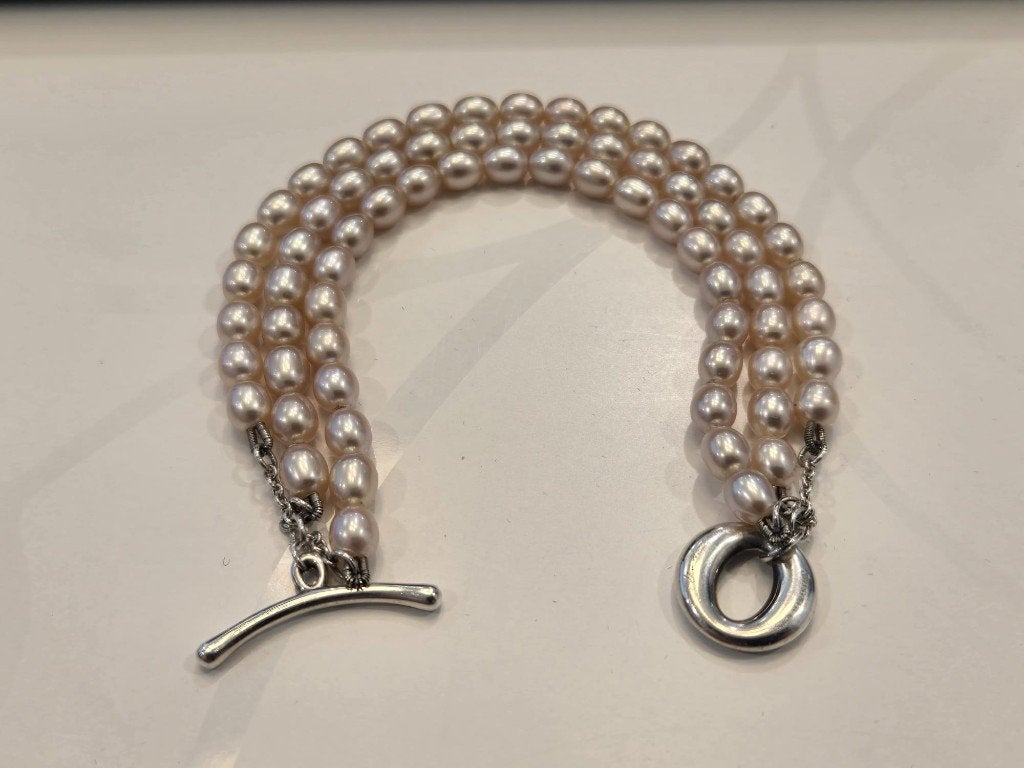 Tiffany & Co. Elsa Peretti Sevillana Parelarmband, Wit, Ophalen of Verzenden, Zo goed als nieuw, Met bedels of kralen