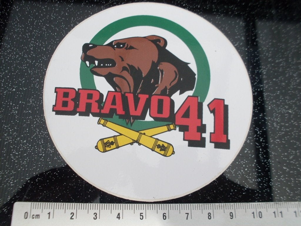 sticker bravo 41 logo embleem wapen beer, Verzenden, Zo goed als nieuw, Bedrijf of Vereniging