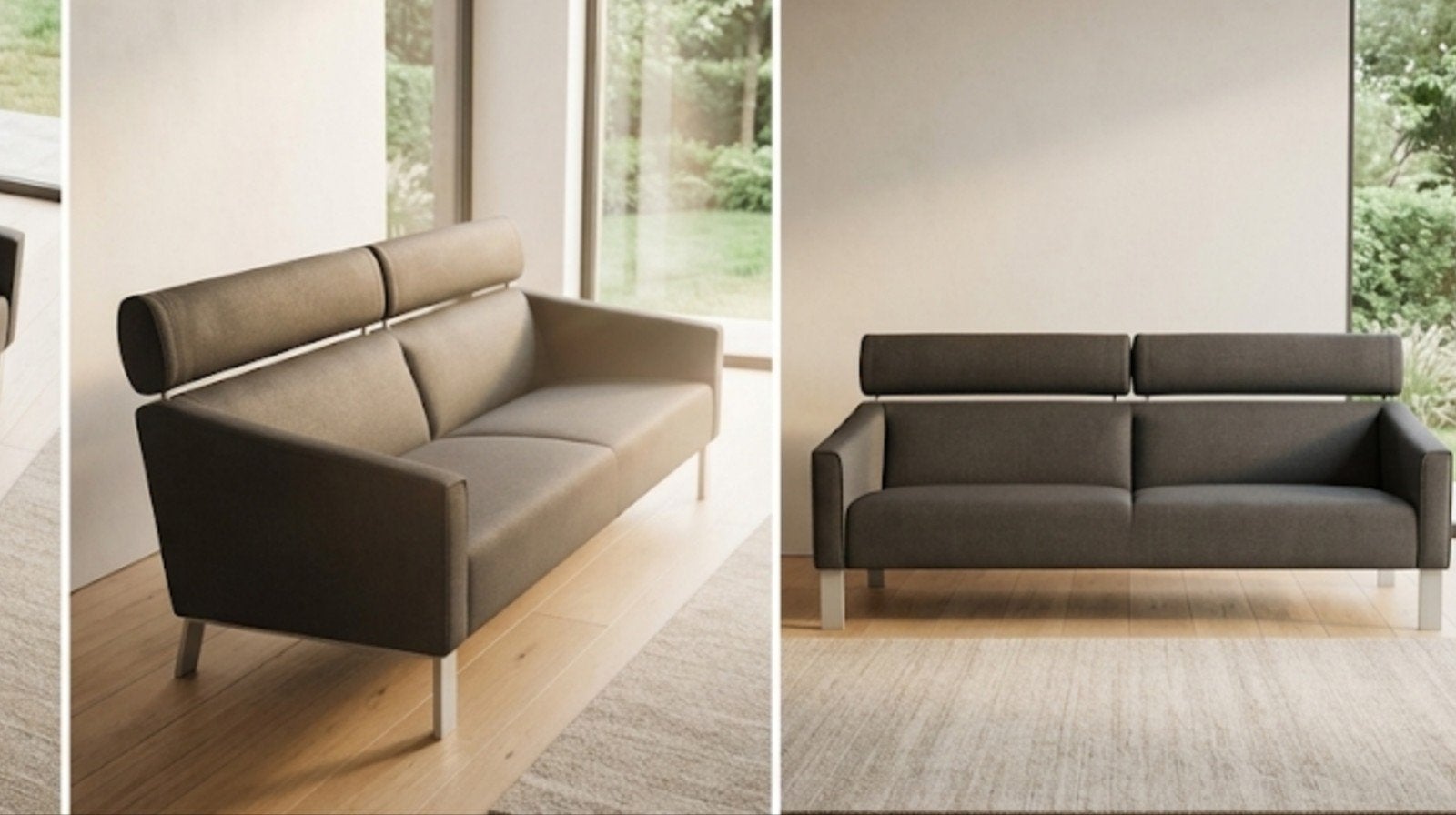 Leolux type Patachou design bank Moderne 3-zitsbank, Ophalen, Gebruikt, 75 tot 100 cm, Stof