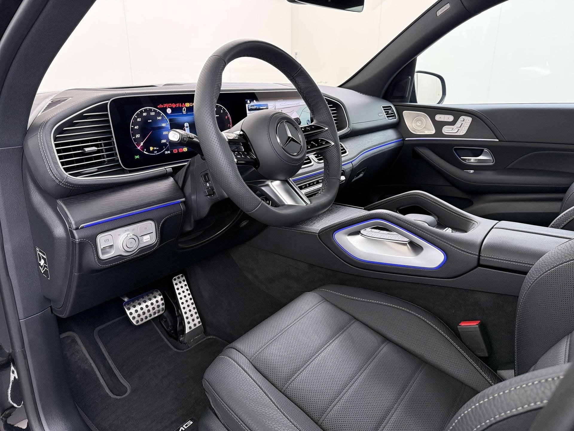 Mercedes-Benz GLS 450 4MATIC AMG Line Premium Plus | Trekhaa, Auto's, Gebruikt, 367 pk, Zwart, Leder