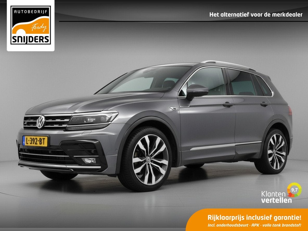 Volkswagen Tiguan 1.4 TSI R-LINE Highline Business R | 100%, Auto's, 4 cilinders, Leder en Stof, SUV of Terreinwagen, 1398 kg