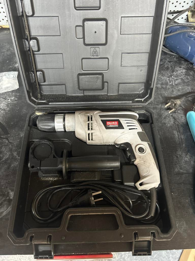 Duro Pro Klopboormachine in koffer - Zo goed als nieuw, Boormachine, 600 watt of meer, Ophalen of Verzenden, Zo goed als nieuw