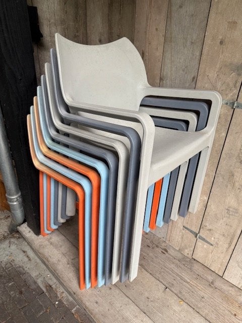 Tuinstoelen set van 8, Ophalen, Gebruikt, Kunststof, Stapelbaar