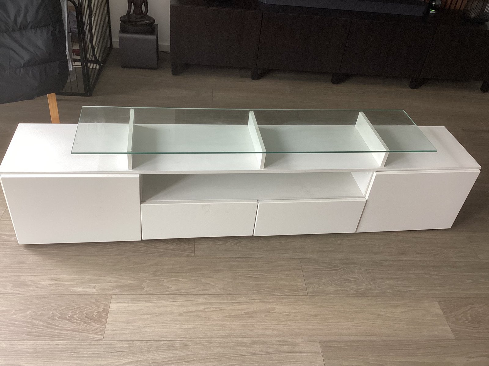 Tv meubel. IKEA, Ophalen, Gebruikt, Losse glasplaat, Eu