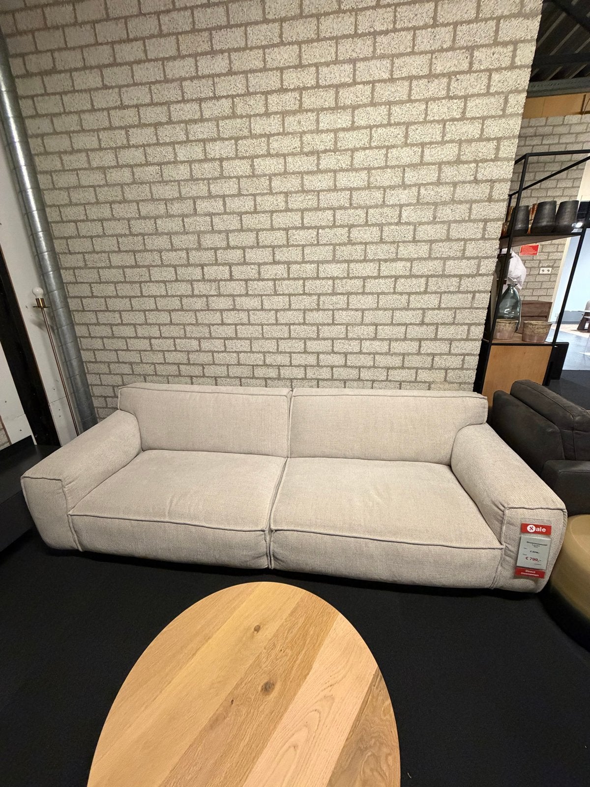4-zitsbank Opus Showroommodel in lichte Cream kleur, Huis en Inrichting, Ophalen, 250 tot 300 cm, 75 tot 100 cm, Zo goed als nieuw