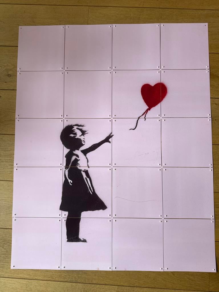 Banksy Meisje met Ballon - Kunstwerk 80x100 cm, Ophalen of Verzenden