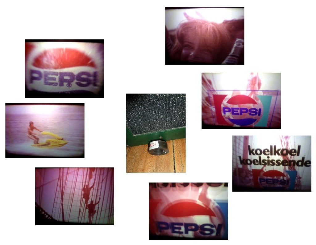 35mm film reklame Pepsi Cola - iets rooiig - 1980 -, Audio, Tv en Foto, Filmrollen, Ophalen of Verzenden, 35mm film