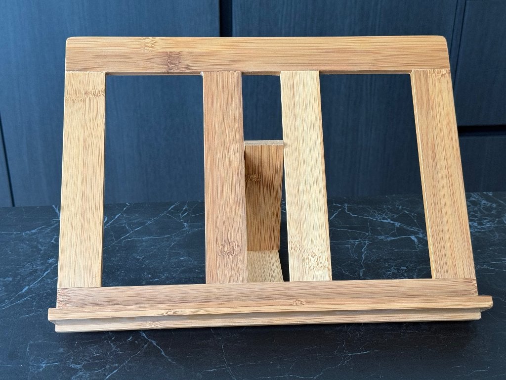 boekenstandaard bamboo -als nieuw-, Ophalen, Zo goed als nieuw
