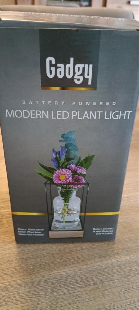 Gadgy LED Plant Light Vaas met Verlichting - Nieuw in Doos, Ophalen of Verzenden, Nieuw, Overige kleuren, Glas