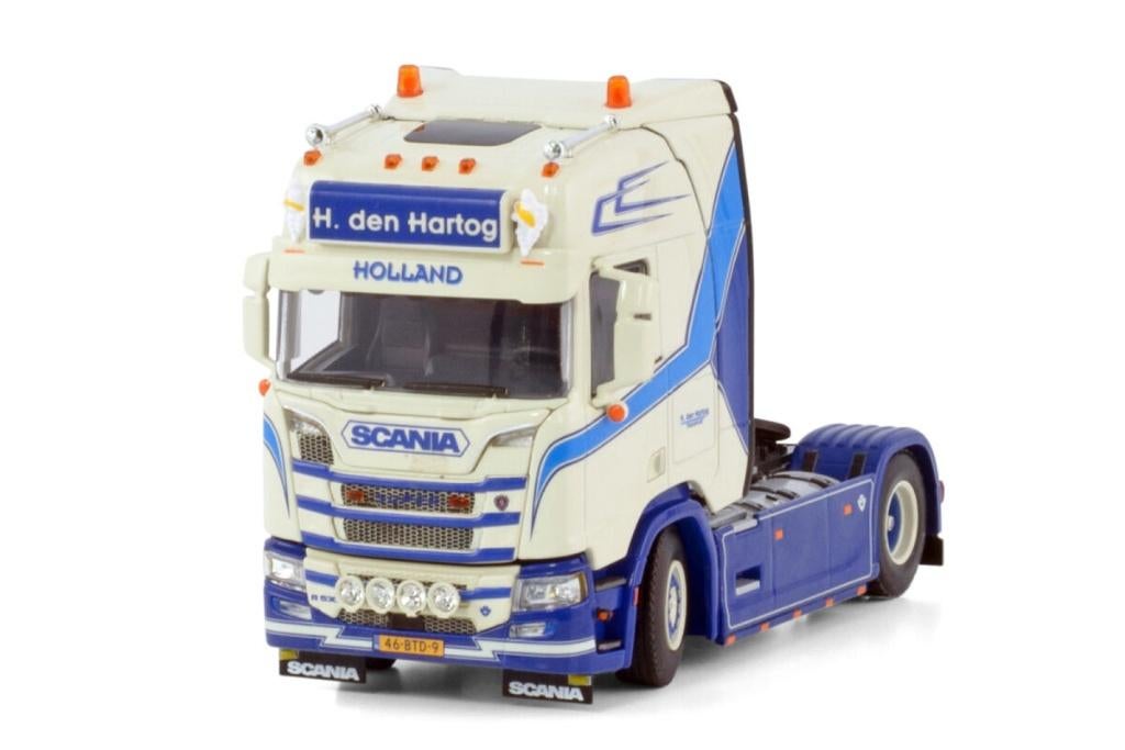 WSI Models, Scania  H. den Hartog, Hobby en Vrije tijd, Modelauto's | 1:50, Ophalen of Verzenden, Zo goed als nieuw, Bus of Vrachtwagen
