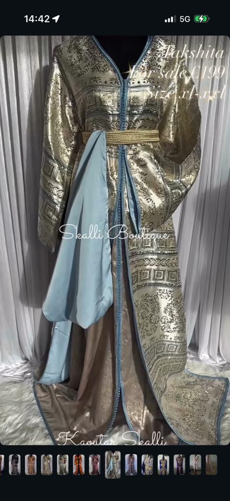 Takshita brokaat brons xl-xxl, Kleding | Dames, Gelegenheidskleding, Ophalen of Verzenden, Zo goed als nieuw, Maat 46/48 (XL) of groter