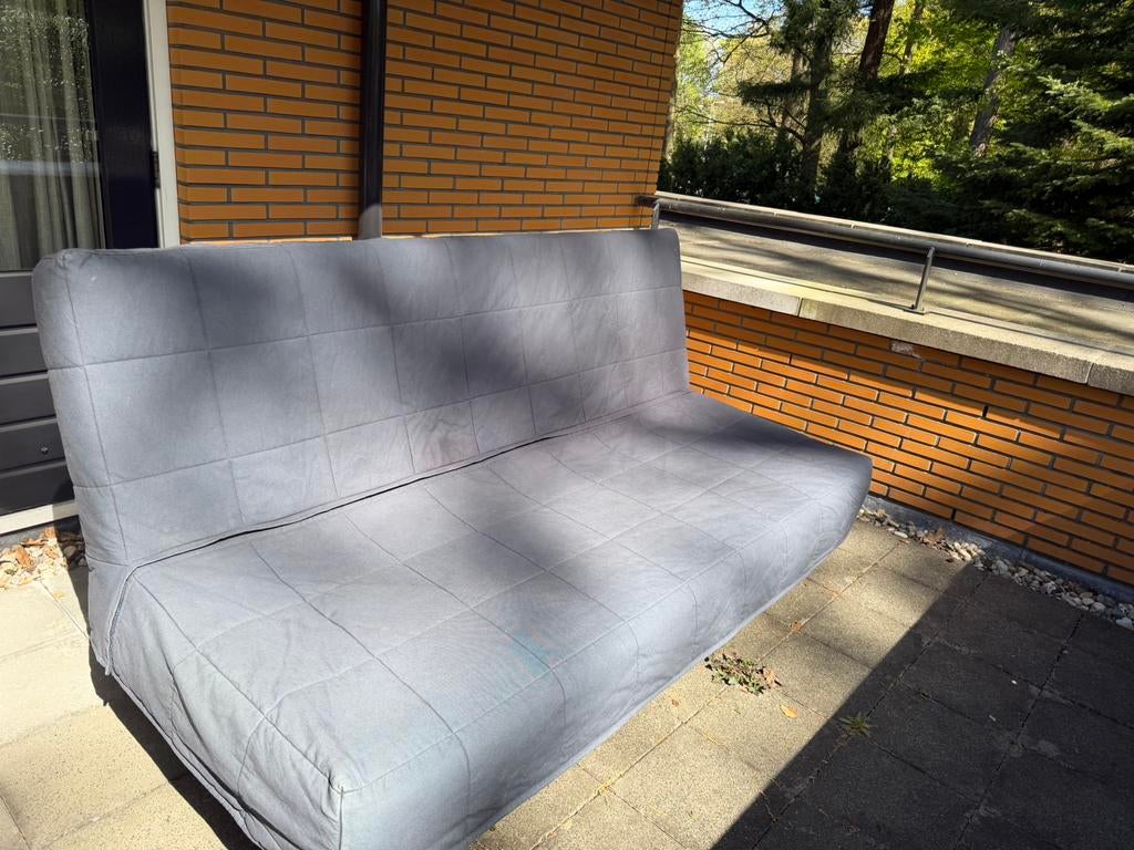 Ikea bedbank Beddinge met antraciet grijze hoes, Tweepersoons, 75 tot 100 cm, Ophalen of Verzenden, Zo goed als nieuw