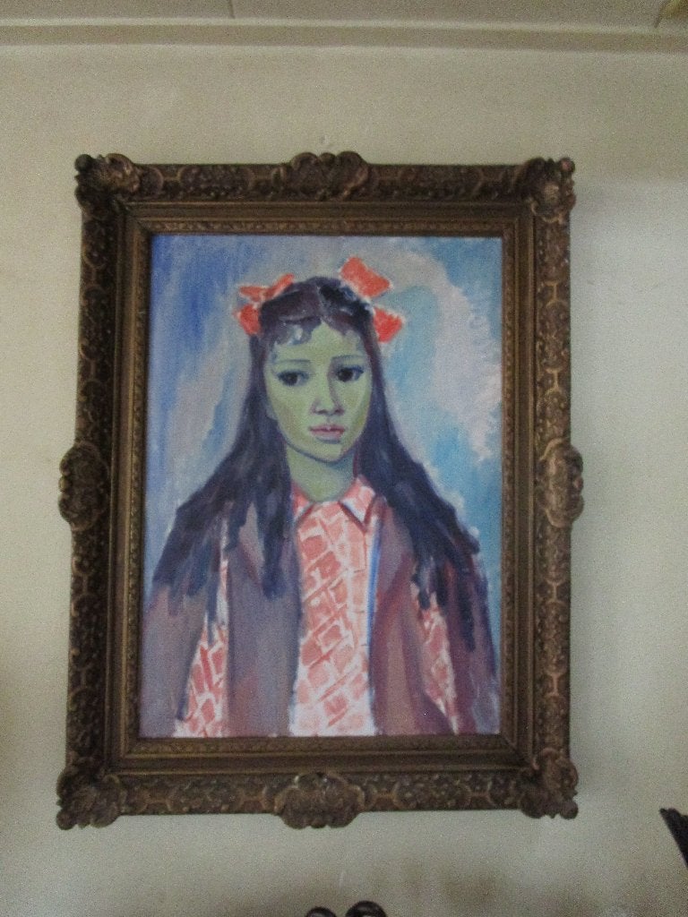 Mooi olieverf schilderij op doek van To Vreede 1916 - 1995, Ophalen, Doek, Portret of Personen, Expressionistisch