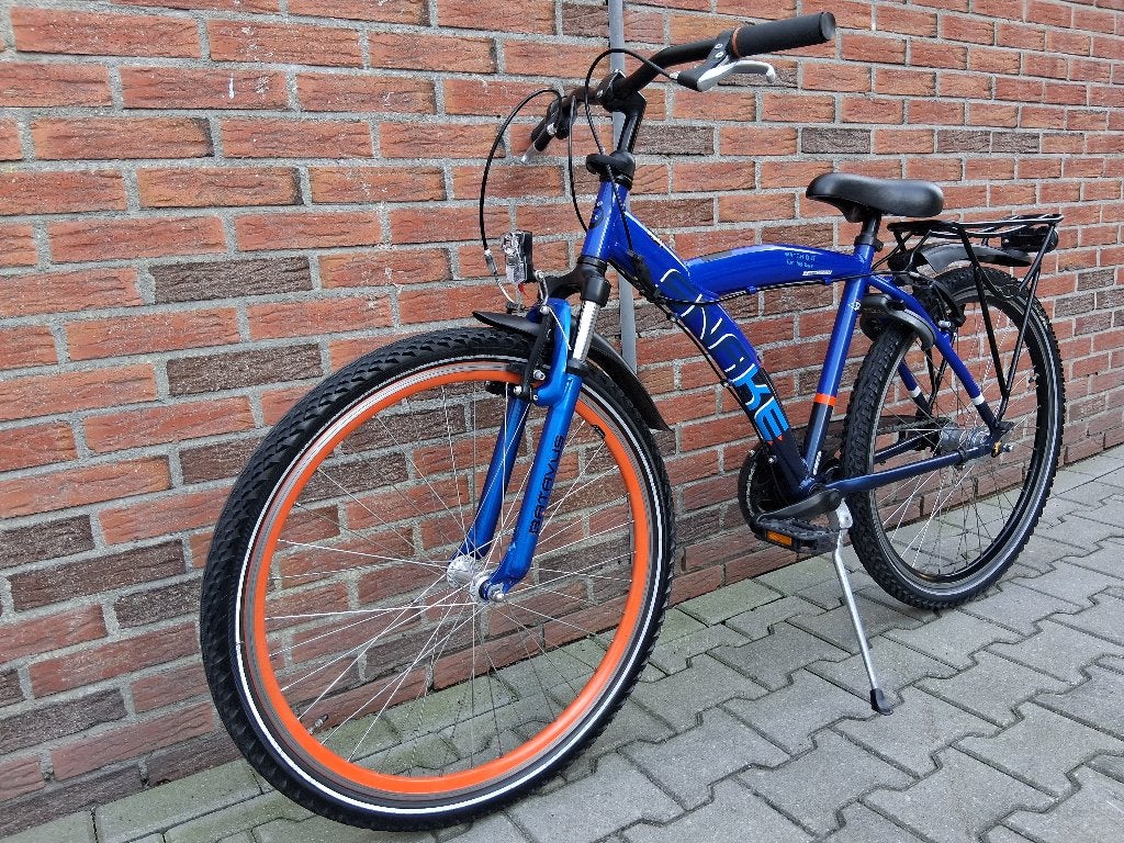 Zeer nette Batavus Snake 26 inch. blauw-oranje NIEUWE BANDEN, Terugtraprem, Batavus, Zo goed als nieuw, Handrem