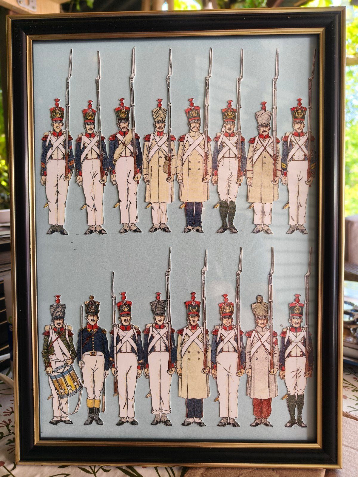 Ingelijste Franse Infanterie Grenadiers Waterloo 1815, Verzamelen, Militaria | Algemeen, Ophalen of Verzenden