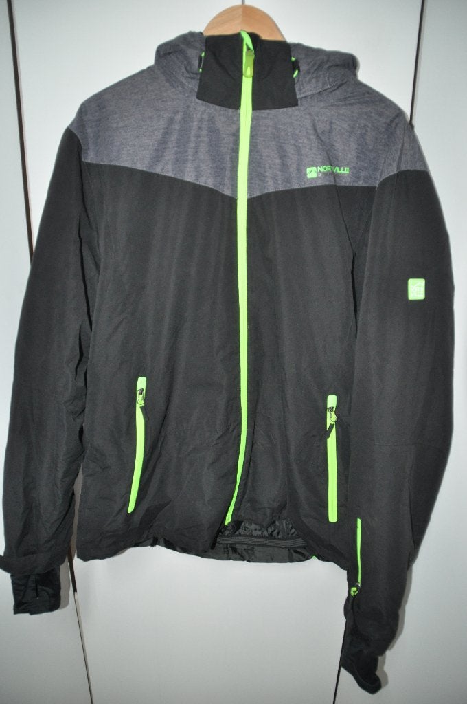Ski Jas Northville maat 58 Zwart Grijs met Groen, Kleding | Heren, Wintersportkleding, Ophalen of Verzenden, Zo goed als nieuw