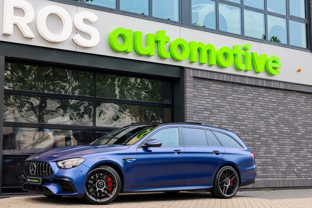 Mercedes-Benz E-Klasse Estate AMG 63 S 4MATIC+ | FACELIFT |, Auto's, Mercedes-Benz, Automaat, Gebruikt, Blauw, Leder