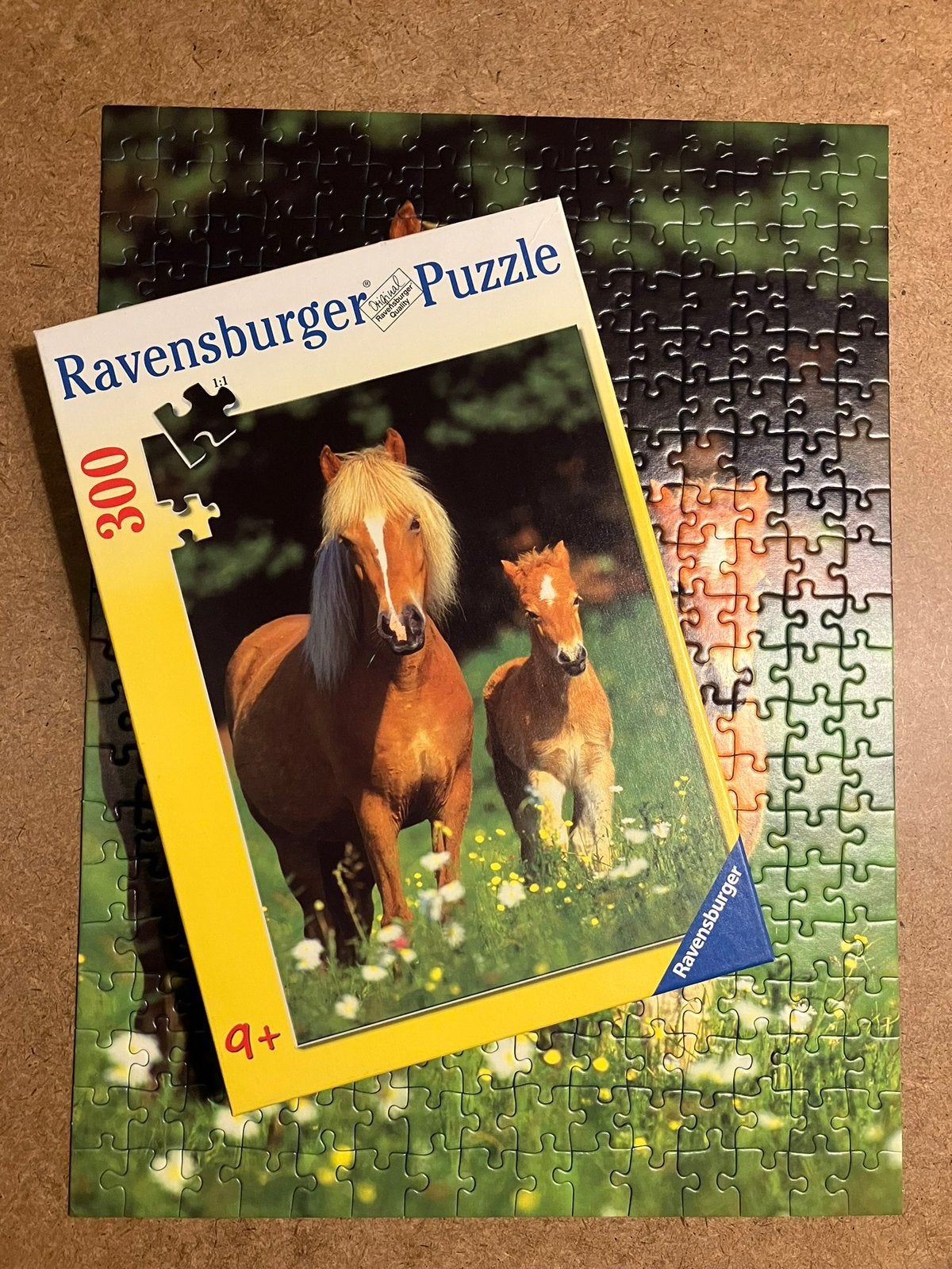 Ravensburger Puzzel - Paard met Veulen 300  st Vanaf 9 jaar, Ophalen of Verzenden, Minder dan 500 stukjes, Zo goed als nieuw