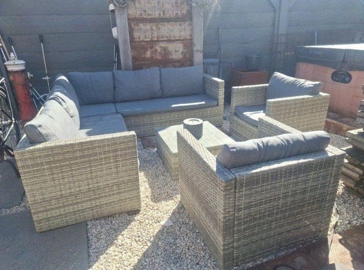 Loungeset Vinci met kussens, Tuin en Terras, Ophalen, Zo goed als nieuw, Kunststof, 7 zitplaatsen