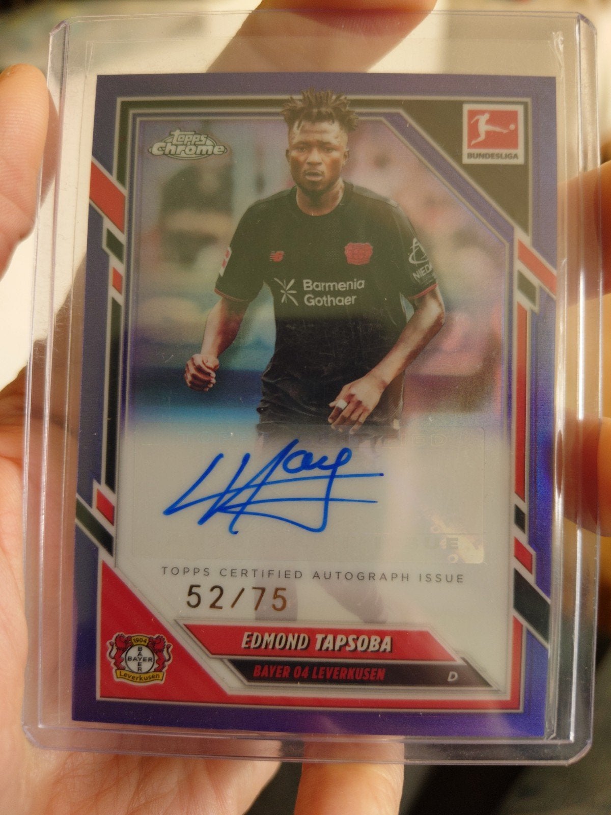 Edmond Tapsoba Bayer Leverkusen Topps Auto 52/75, Ophalen of Verzenden, Plaatje