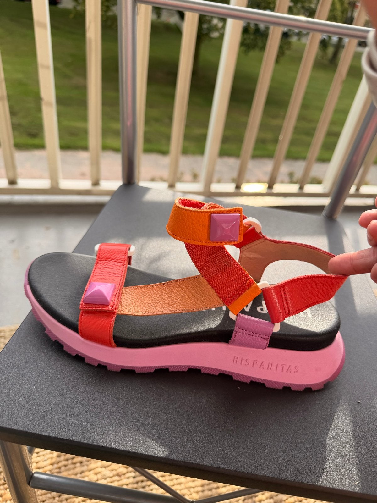 Hispanitas sandalen leer, roze/oranje/rood, maat 39 NIEUW, Ophalen of Verzenden, Nieuw, Overige kleuren, Sandalen of Muiltjes
