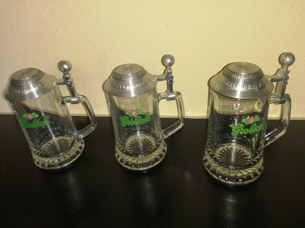 Grolsch bierpul - bierpullen met tinnen deksel, Ophalen of Verzenden, Zo goed als nieuw, Pul(len), Grolsch