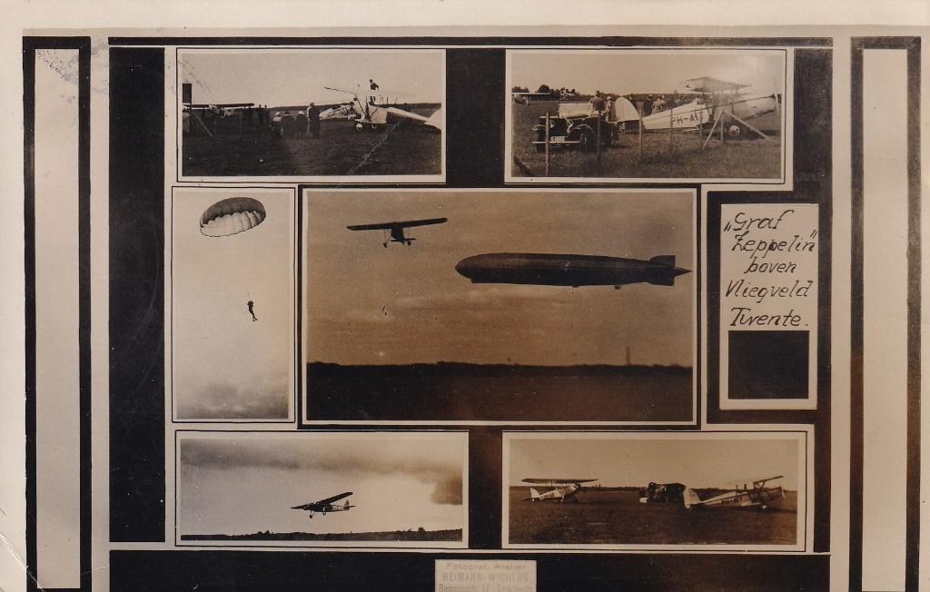 Hengelo, Enschede, Fotokaart, Vliegveld, Zeppelin., Verzenden, 1920 tot 1940, Gelopen, Overijssel