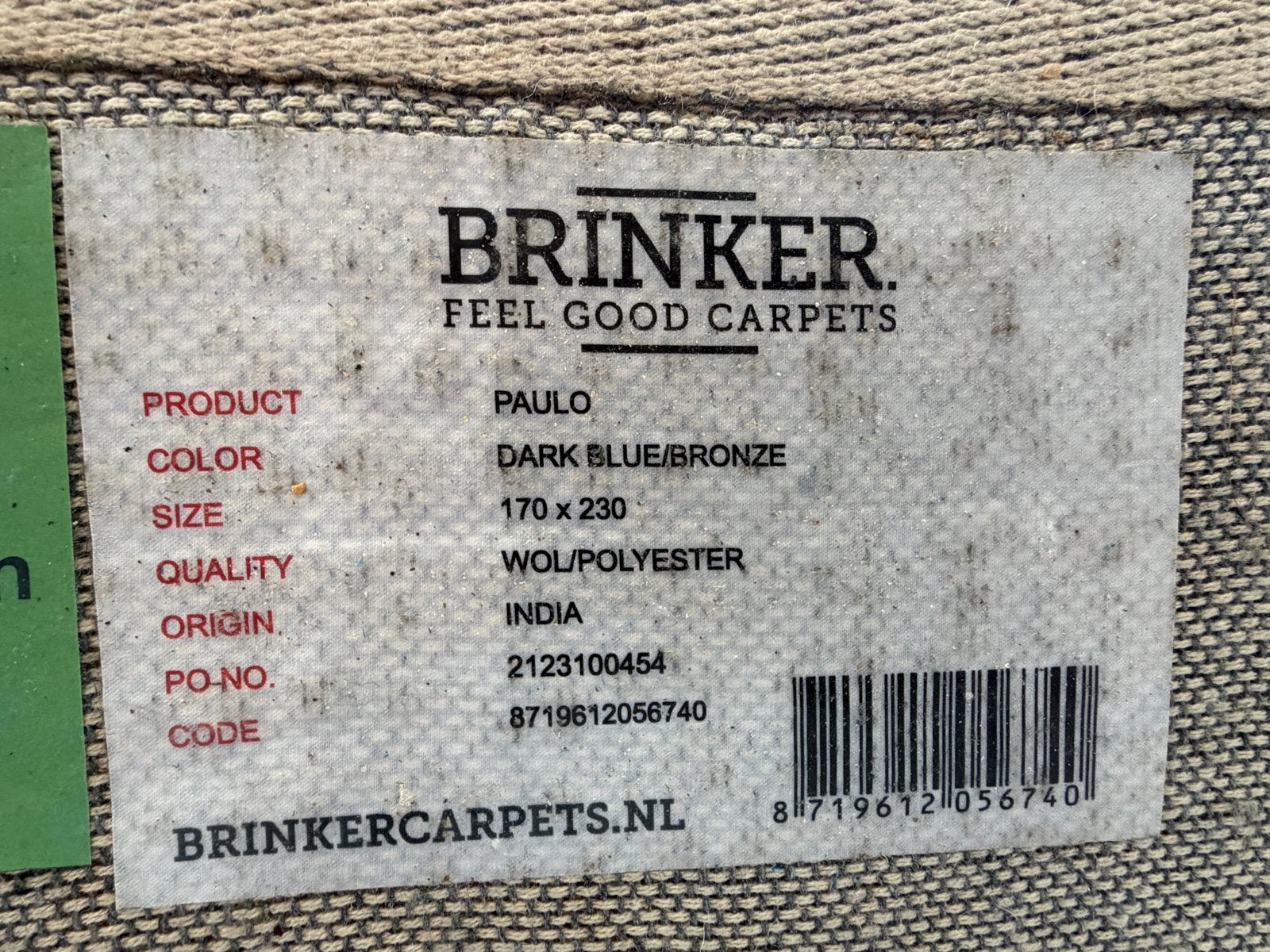 Brinker Paulo Vloerkleed - Donkerblauw/Brons - 170x230 cm