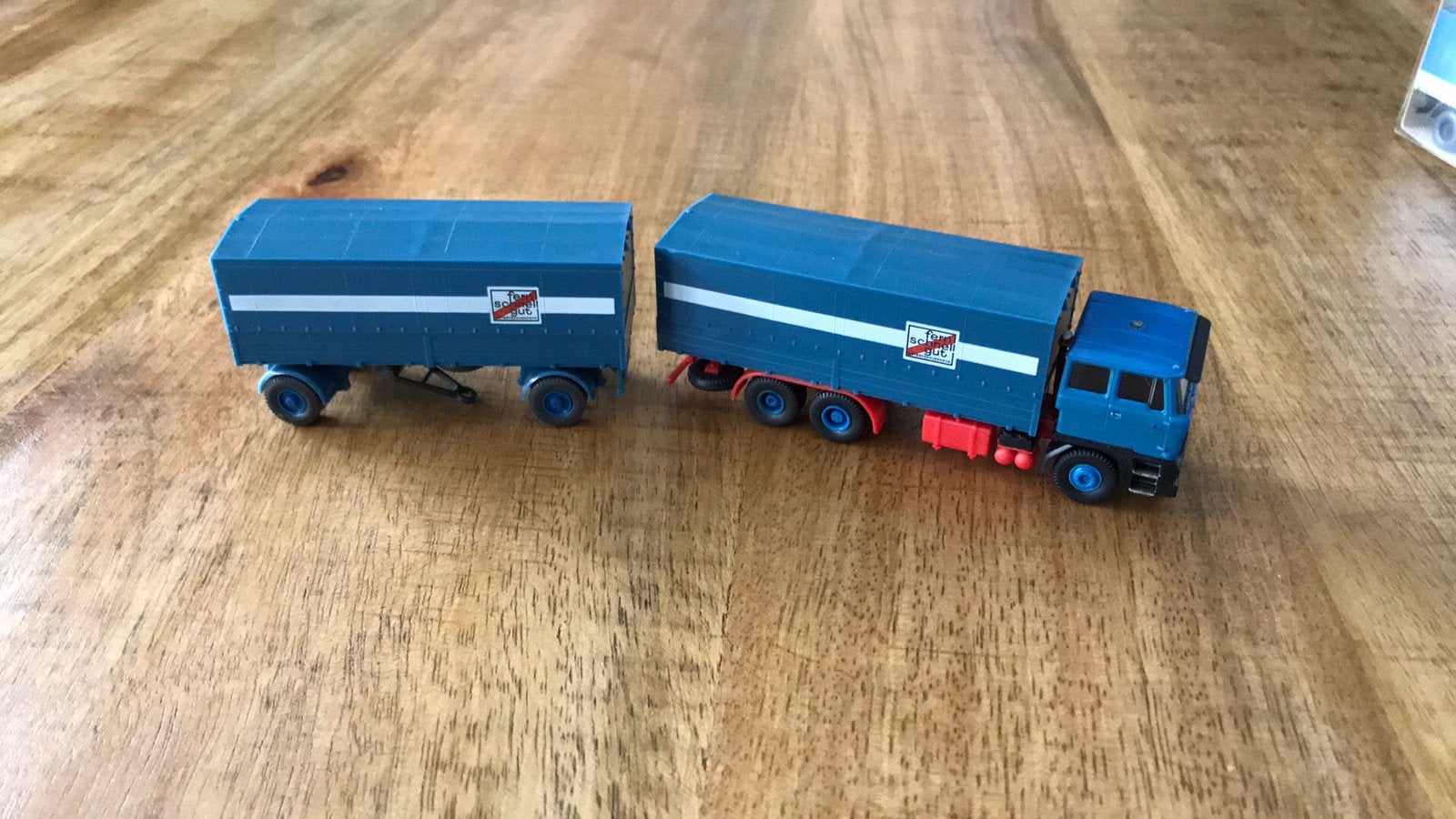 DAF Fern schnel gut blauw rood combinatie Wiking €7,50, Ophalen of Verzenden, Nieuw, Bus of Vrachtwagen, Wiking
