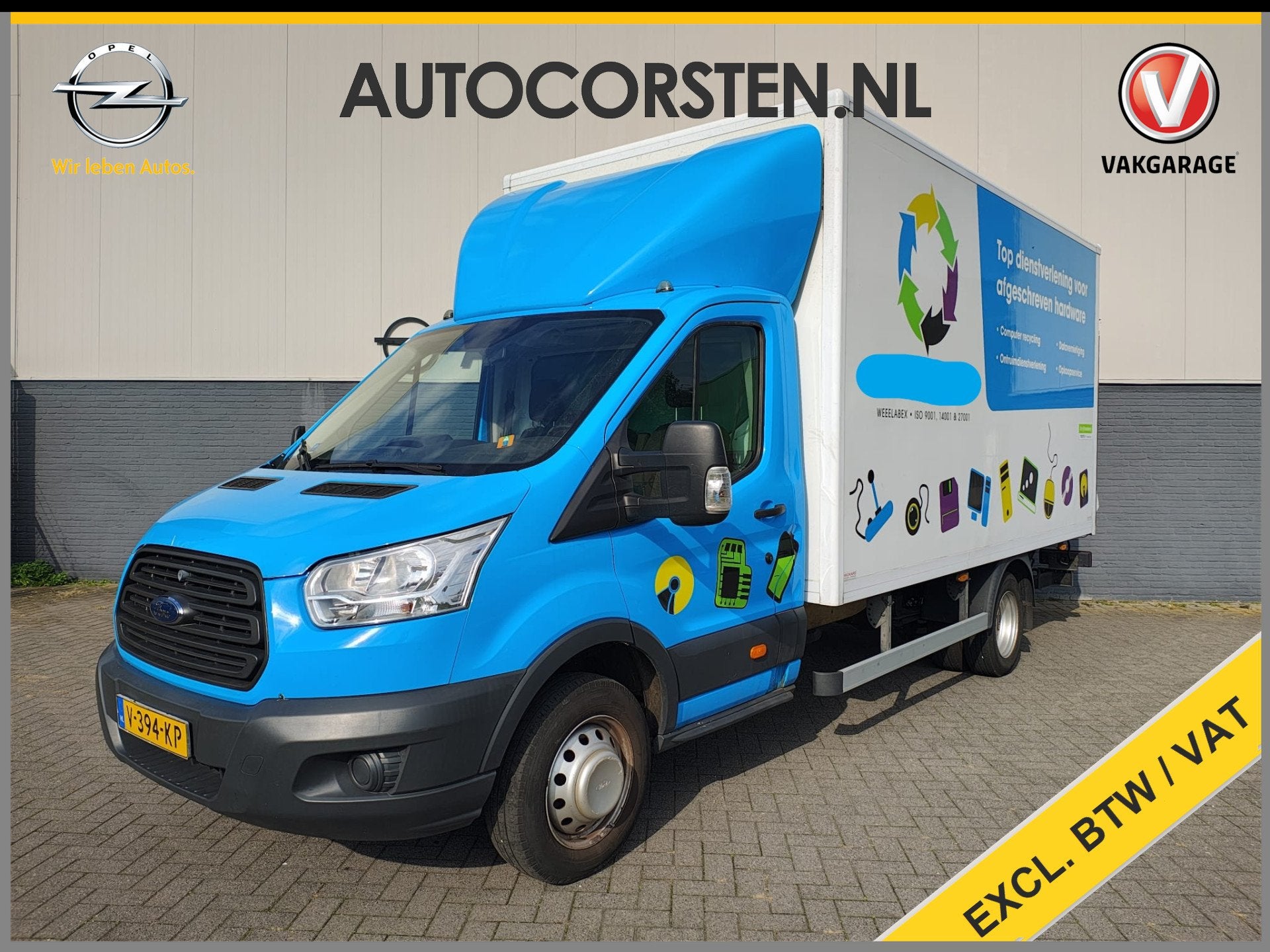 Ford Transit 350 2.2TDCI 155PK Laadklep Bakwagen L4 3-Persoo, 13 km/l, Euro 5, Gebruikt, Zwart