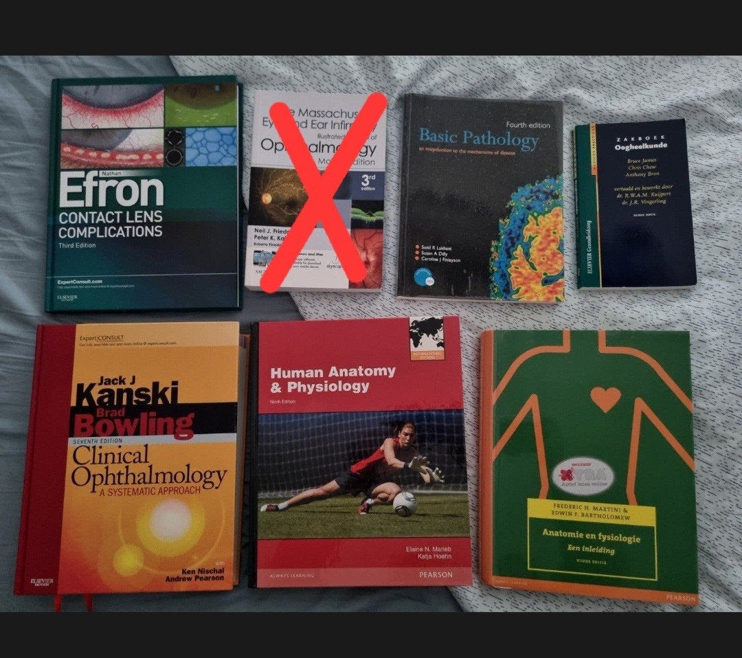 Diverse optometrie boeken!, Ophalen of Verzenden, Zo goed als nieuw, Overige niveaus