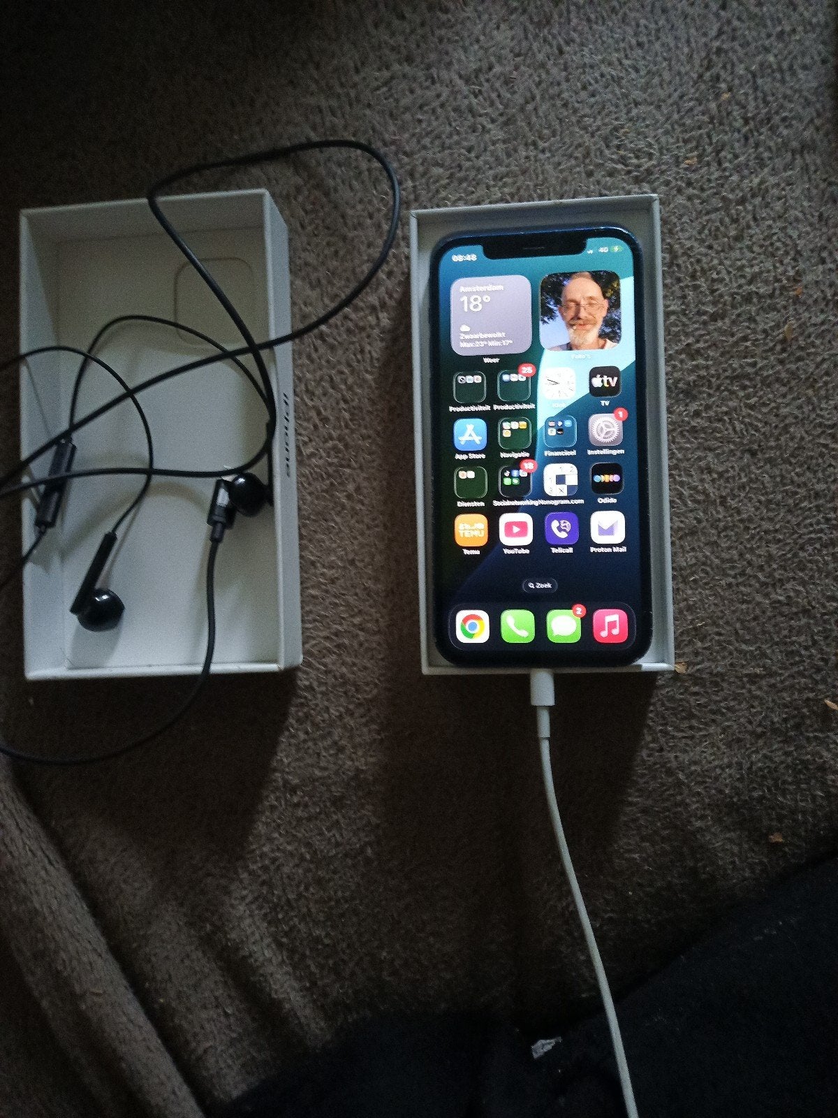 iPhone 12 128GB - Goede staat met 81% batterijconditie, Ophalen, Blauw, IPhone 12, Zonder simlock