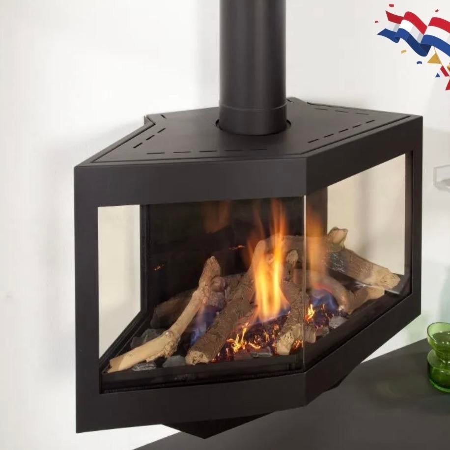 Moderne gashaard - Hangend model - nieuwprijs 3220 euro, Ophalen of Verzenden, Zo goed als nieuw, Hangende haard, Gashaard