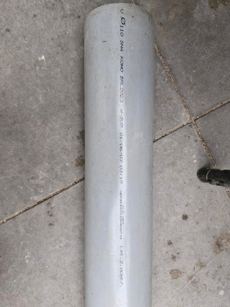 PVC Afvoerbuis Ø110mm SN4, 2 meter lang, Ophalen