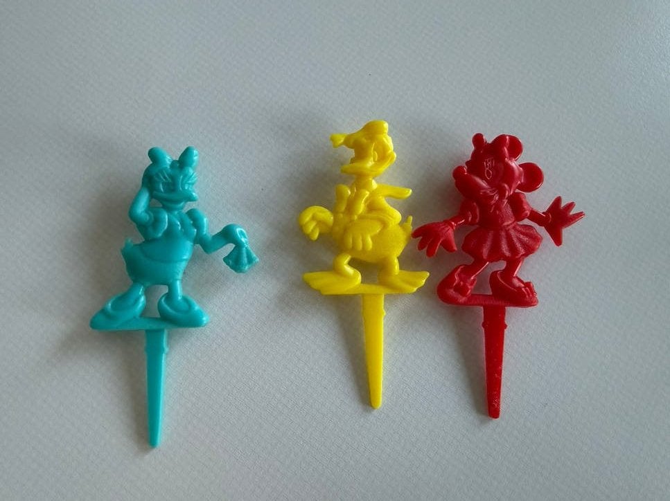 Vintage Disney taartprikkers - Minnie, Donald, Katrien, Ophalen of Verzenden, Gebruikt, Jongen of Meisje