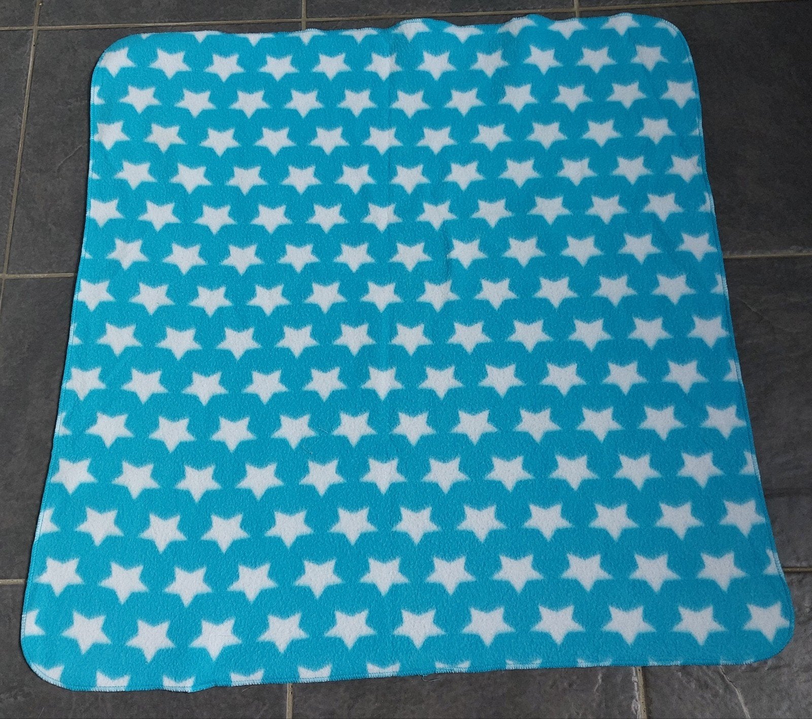 Blauwe deken met witte sterren, 75x80cm, Ophalen, Wasbaar, 80 cm, Overige merken