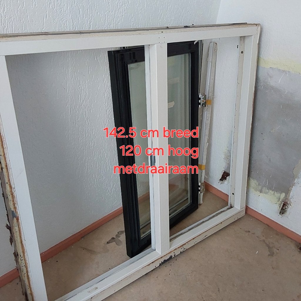 kozijnen, Gebruikt, Raamkozijn, Inclusief glas, 75 tot 150 cm