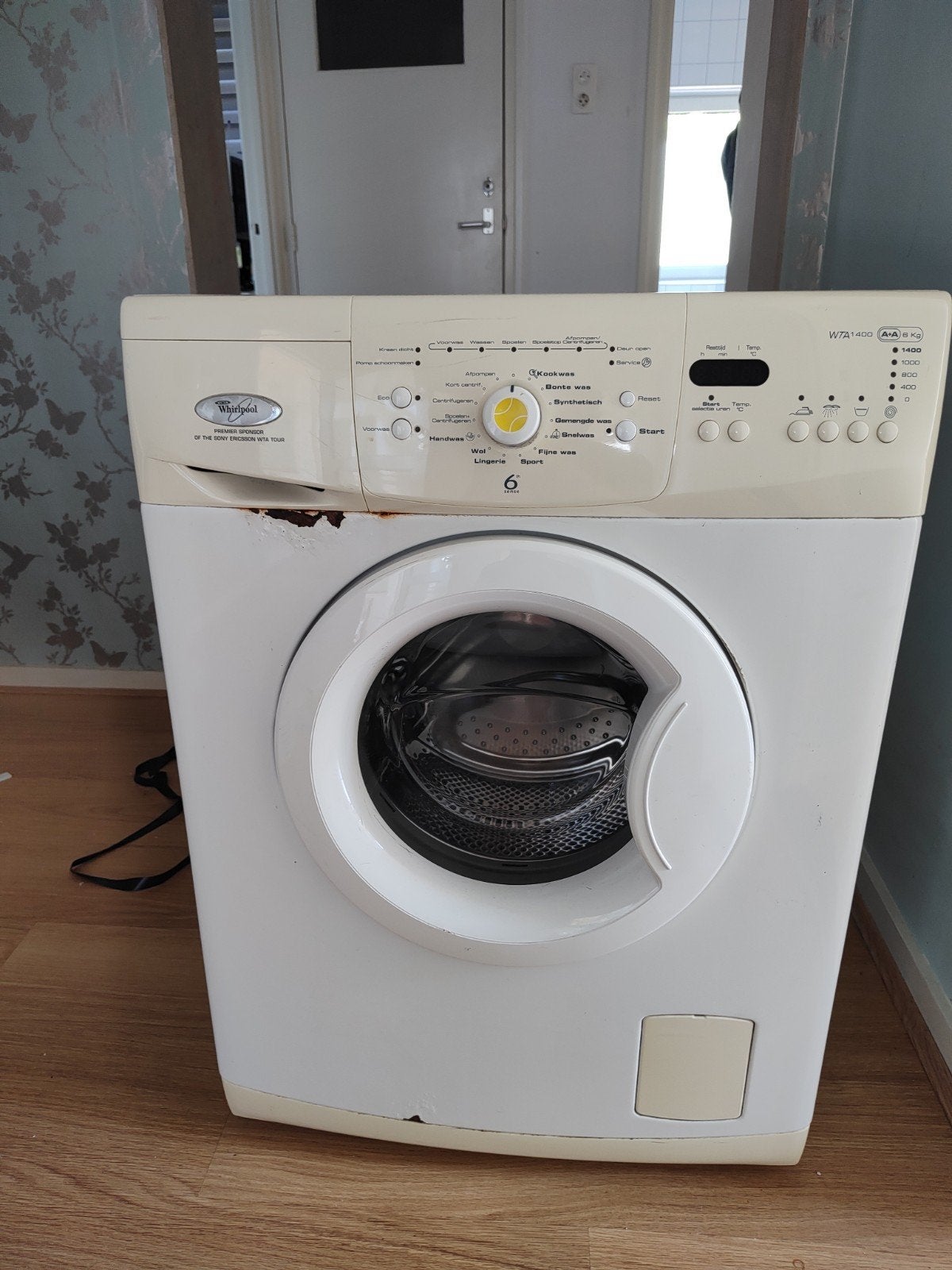 Whirlpool WTA1400 wasmachine - 6 kg, 1400 toeren, Witgoed en Apparatuur, Gebruikt, Ophalen of Verzenden, 85 tot 90 cm, 1200 tot 1600 toeren