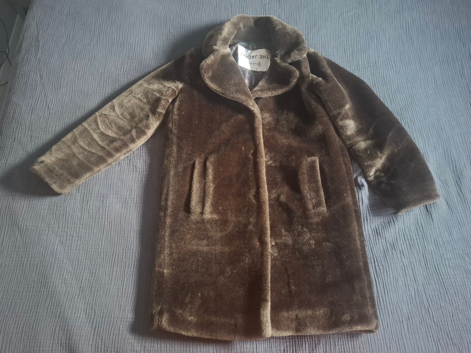 The Jacket by Giacomo - Bruine Faux Fur Jas Maat M, Maat 38/40 (M), Bruin, Ophalen of Verzenden, Zo goed als nieuw