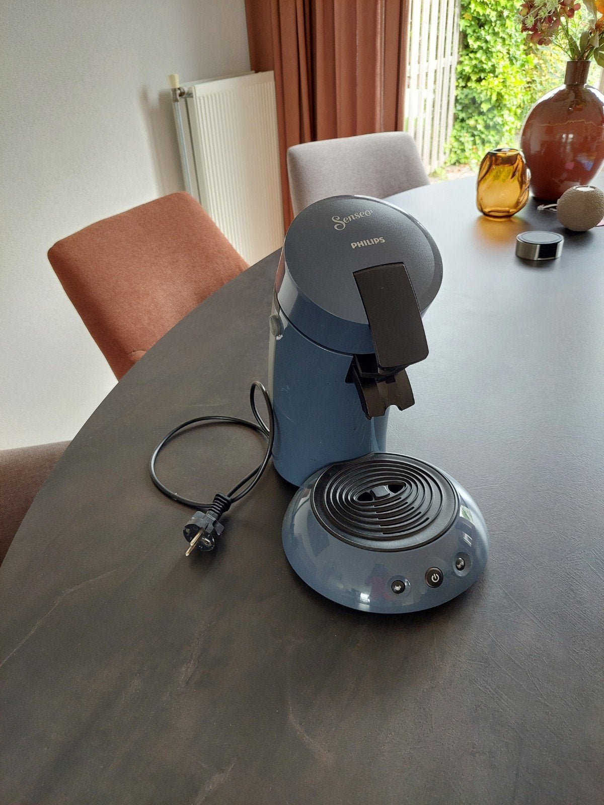Philips senseo koffiepadsmachine, blauw., Witgoed en Apparatuur, Ophalen, Gebruikt, Koffiemachine