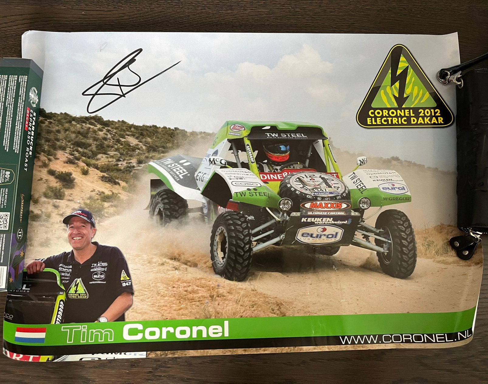 Poster Tim Coronel 2012 Dakar nieuw, Ophalen of Verzenden, Zo goed als nieuw, Auto's