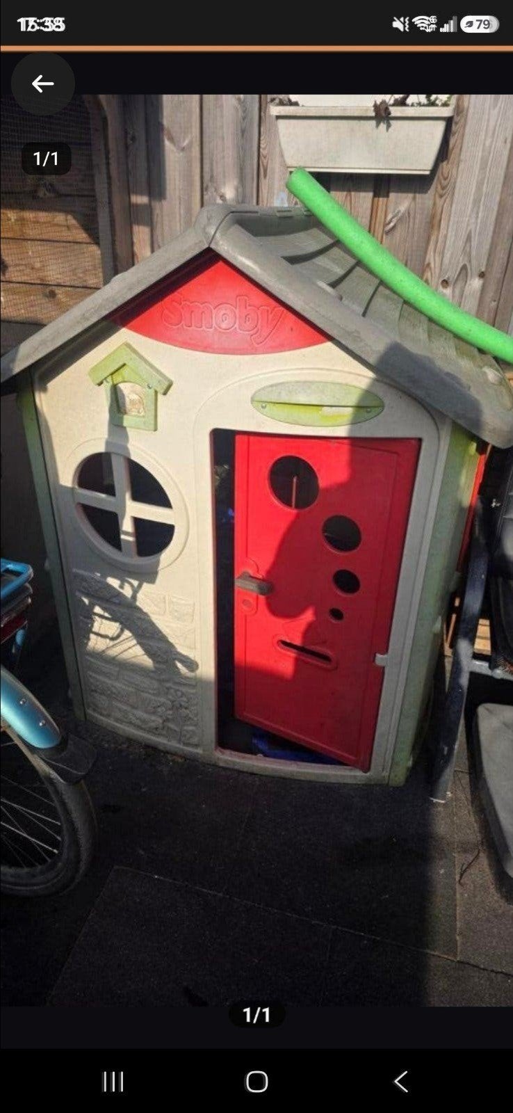gratis speelhuisje (niet de nieuwste meer), Ophalen, Gebruikt, Kunststof