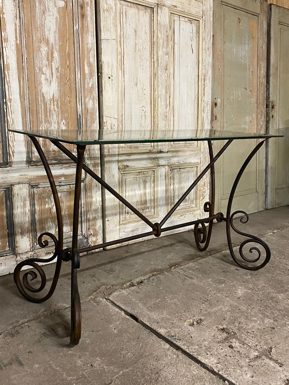 Sidetable, Console, Smeedijzer, Glas. SALE!!, Huis en Inrichting, Ophalen, Gebruikt, 100 tot 150 cm, -