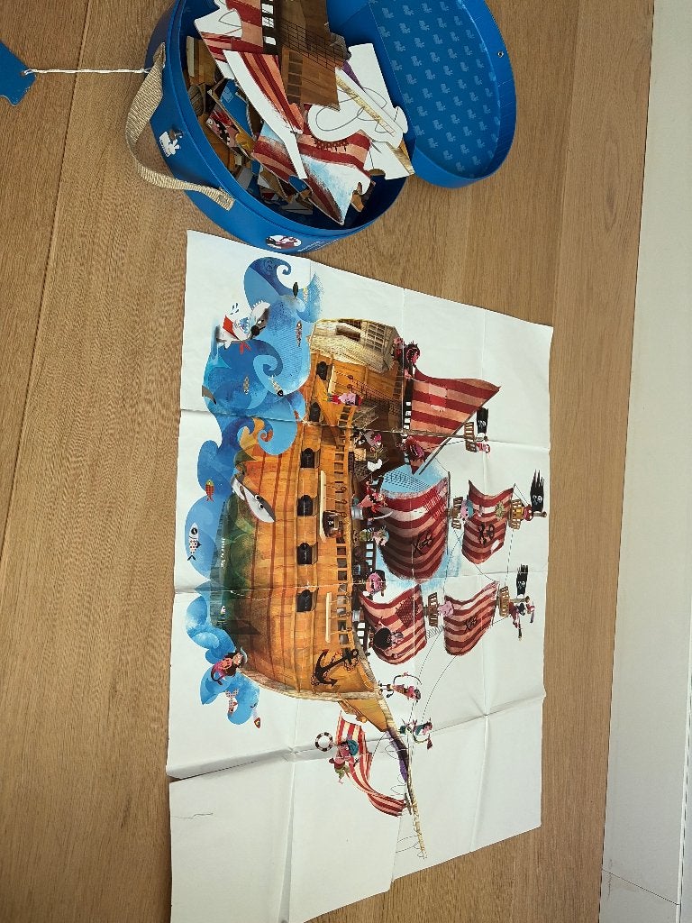 Janod puzzel, Ophalen of Verzenden, Meer dan 50 stukjes, Zo goed als nieuw, 6 jaar of ouder