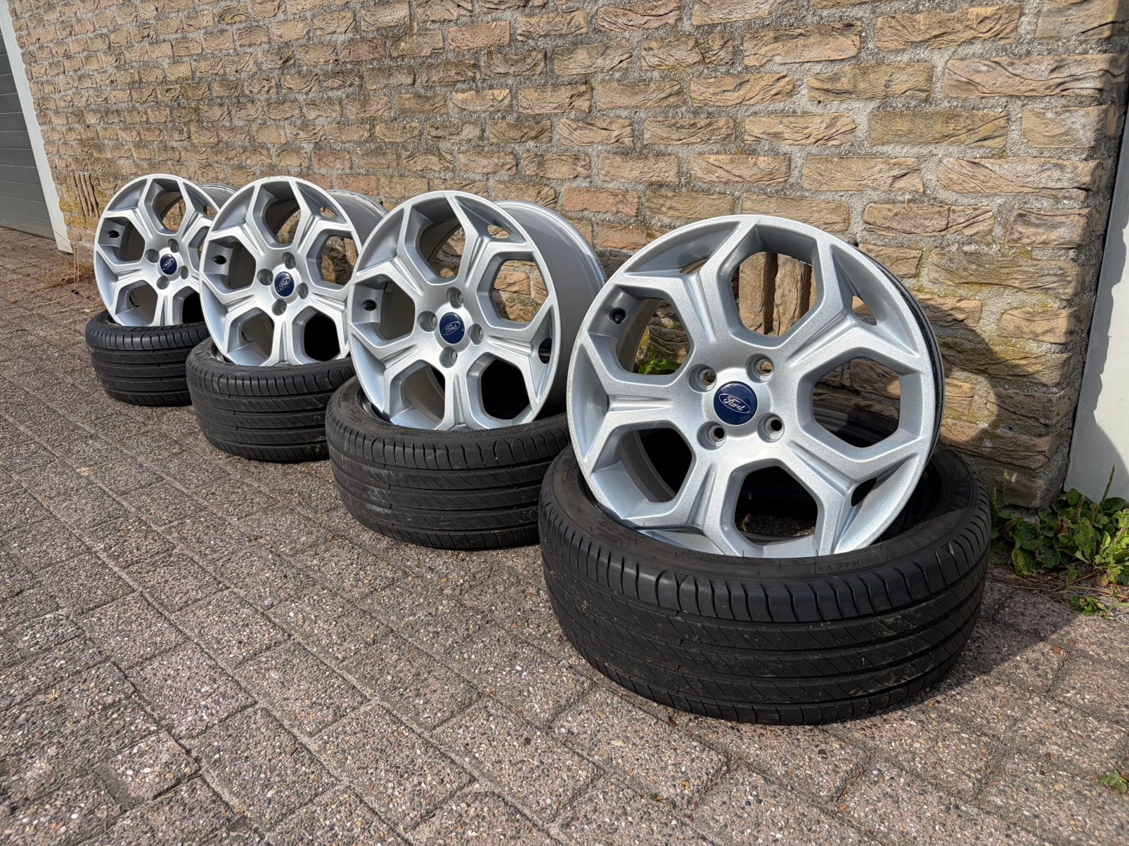 Te koop: Originele Ford Fiesta velgen 17” 4x108 TPMS, Ophalen, Gebruikt, Banden en Velgen, 17 inch