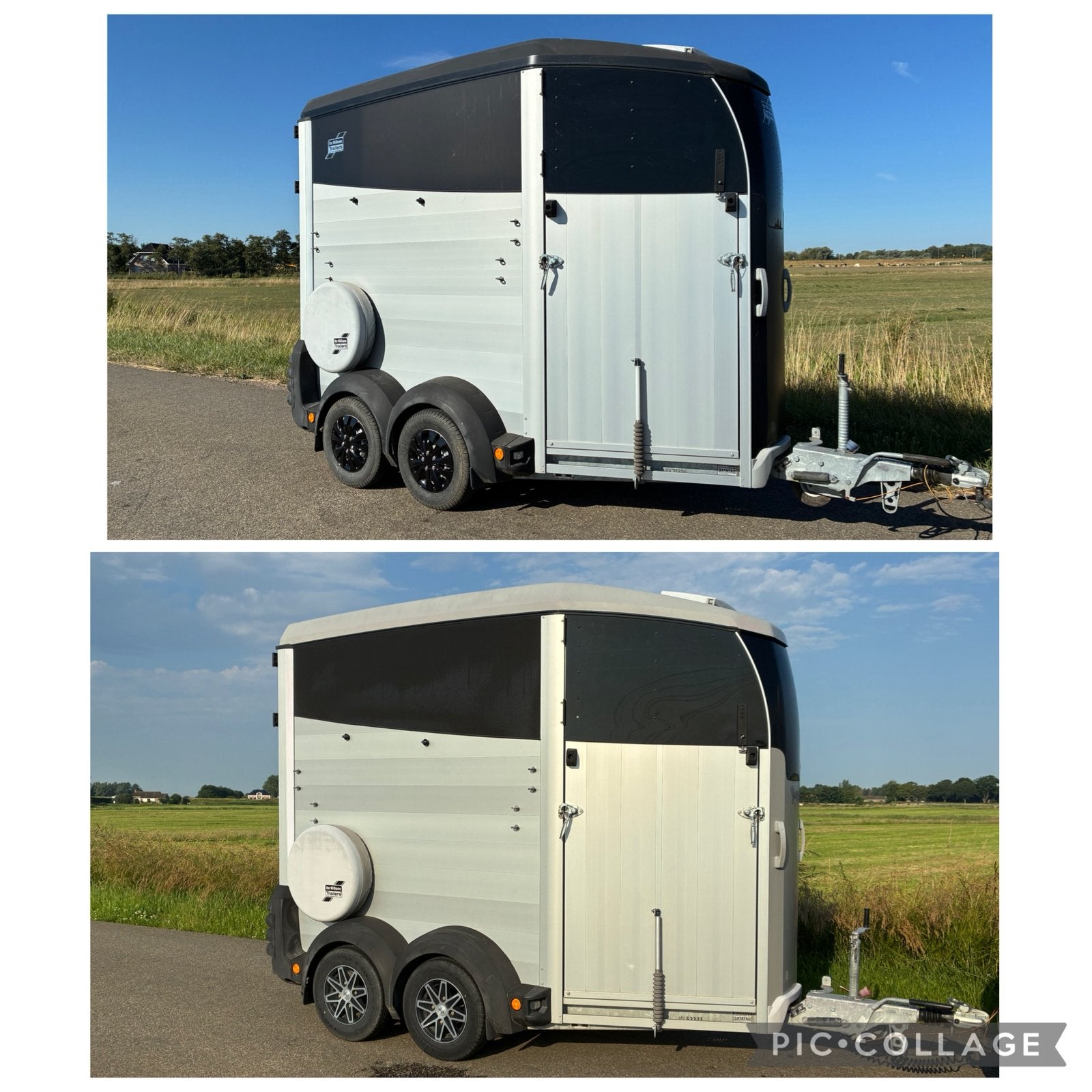 2 stuks 1,5 p Ifor HBX403 met voorlosklep (inruil mogelijk), Ophalen, Zo goed als nieuw, Aluminium, 1½-paards trailer