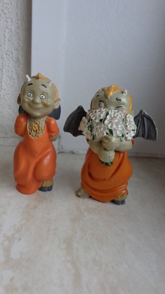 Vintage Lucifer beeldjes serie Angel Devil KMH jaren '90, Verzamelen, Poppetjes en Figuurtjes, Ophalen, Gebruikt