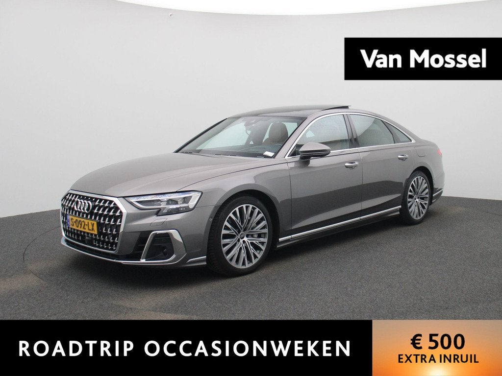 Audi A8 60 TFSI e quattro | PANORAMADAK | SOFTCLOSE | HEAD-U, Auto's, Audi, Automaat, 12 maanden, Gebruikt, Euro 6