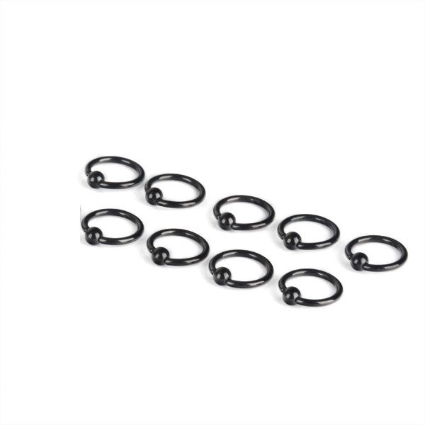 Zwarte chirurgisch stalen piercing ringetjes 1,2 x 12 mm., Ophalen of Verzenden, Nieuw, Staal, Overige typen