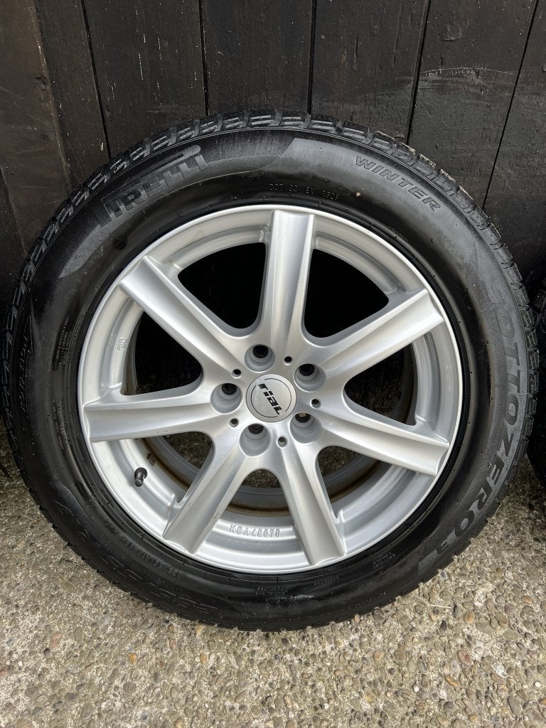 5x112 Audi Volkswagen Skoda Seat velgen 17” winter pirelli, Gebruikt, Banden en Velgen, Niet ingevuld, 17 inch
